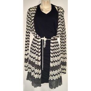 M Missoni knit open cardigan